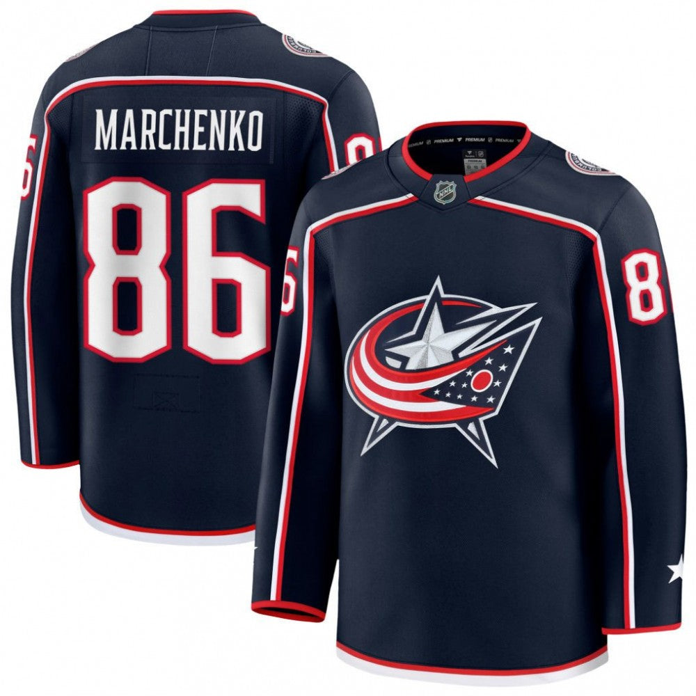 Kirill Marchenko Columbus Blue Jackets Fanatics Home Premium NHL Jersey - Navy