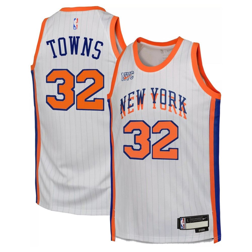 Karl-Anthony Towns New York Knicks Nike Unisex 2024/25 Swingman Player NBA Jersey - City Edition - White