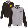Pittsburgh Pirates JH Design Reversible Fleece Full-Snap Jacket