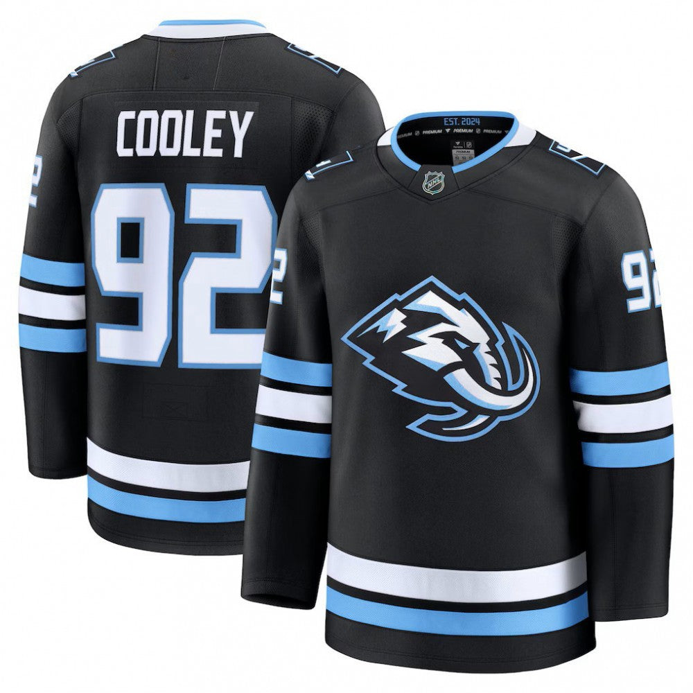 Men's Utah Mammoth Logan Cooley Black Home Premium Player NHL Jersey