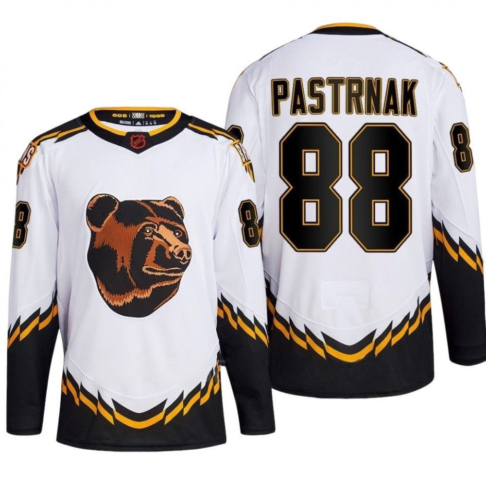 David Pastrnak Boston Bruins White Reverse Retro Premium NHL Jersey