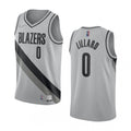 Men's Portland Trail Blazers Damian Lillard #0 Nike Grey 2020/21 Swingman NBA NBA Jersey- Earned Edition