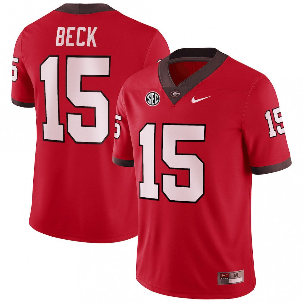 Carson Beck Georgia Bulldogs Home Nike Football Game NCAA Jersey - Red