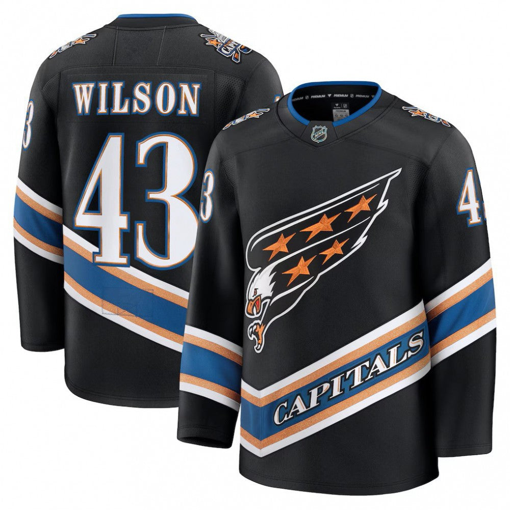 Tom Wilson Washington Capitals Alternate 50th Anniversary Premium NHL Jersey - Black