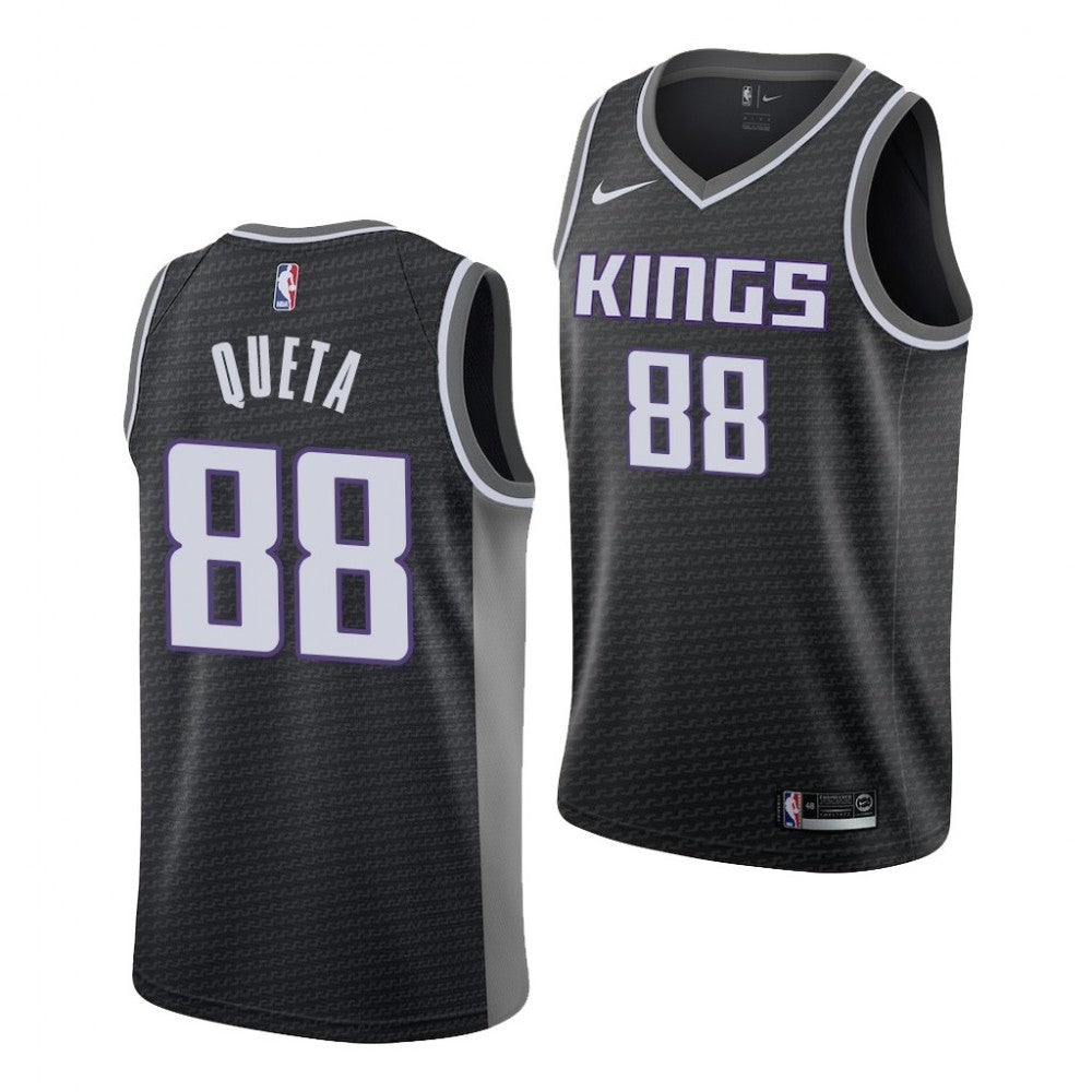 Men's Sacramento Kings Neemias Queta #88 Nike Black 2021 Swingman NBA Jersey - Statement Edition