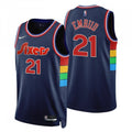 Men's Philadelphia 76ers Joel Embiid #21 Nike Navy 2021/22 Swingman NBA NBA Jersey - City Edition