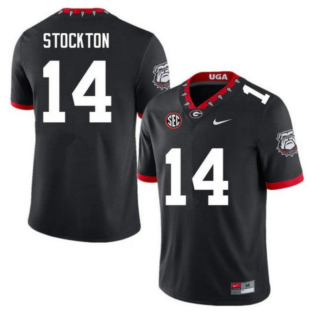 Gunner Stockton Georgia Bulldogs 100th Anniversary Nike Football Game NCAA Jersey - Black
