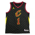 Men's Cleveland Cavaliers Derrick Rose #1 Jordan Black Swingman NBA Jersey - Statement Edition