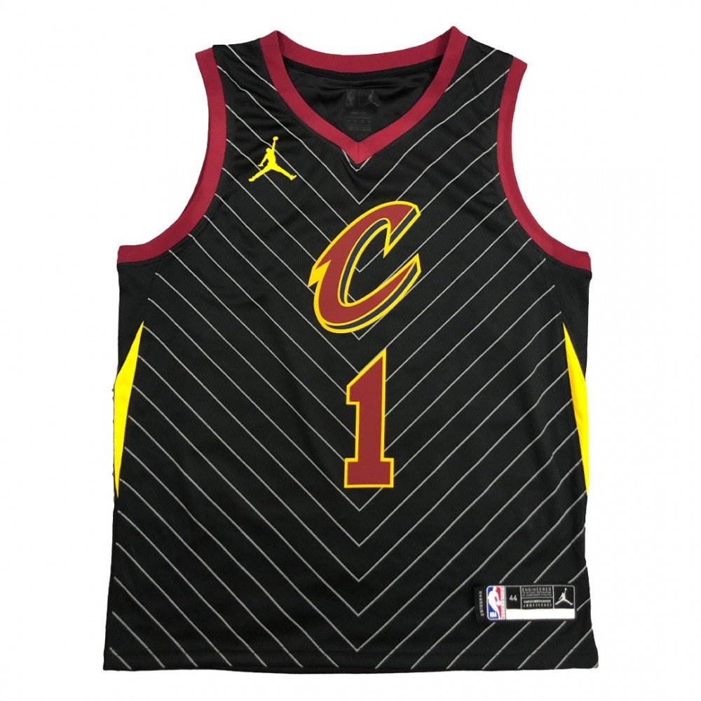 Men's Cleveland Cavaliers Derrick Rose #1 Jordan Black Swingman NBA Jersey - Statement Edition