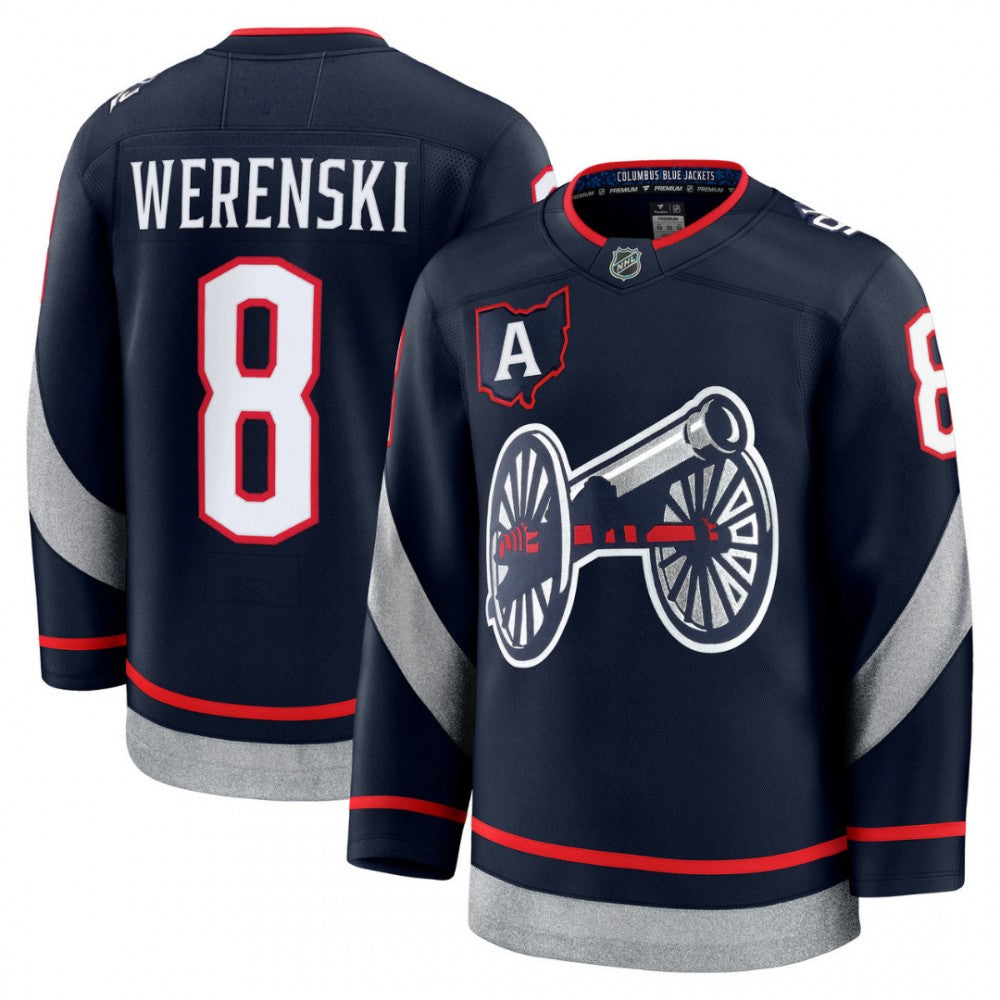 Zach Werenski Columbus Blue Jackets 2025 NHL Stadium Series Premium NHL Jersey - Navy