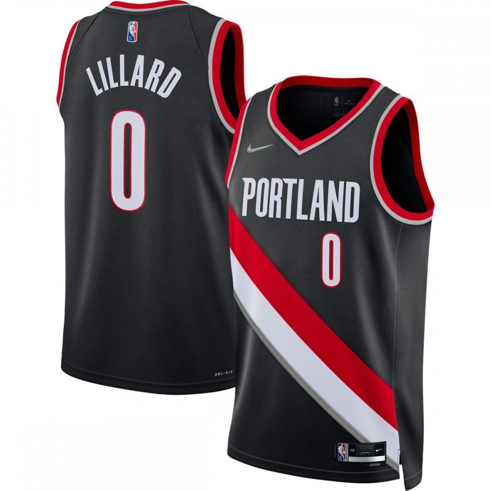 Damian Lillard Portland Trail Blazers Nike 2021/22 Diamond Swingman NBA Jersey - Icon Edition - Black