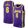LeBron James Los Angeles Lakers Jordan Brand 2021/22 #6 Swingman Player NBA Jersey Purple - Statement Edition