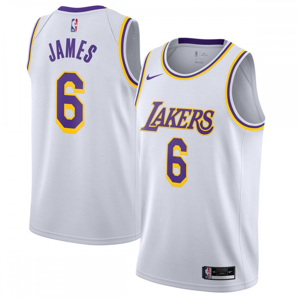 LeBron James Los Angeles Lakers Nike 2021/22 #6 Swingman Player NBA Jersey White - Association Edition