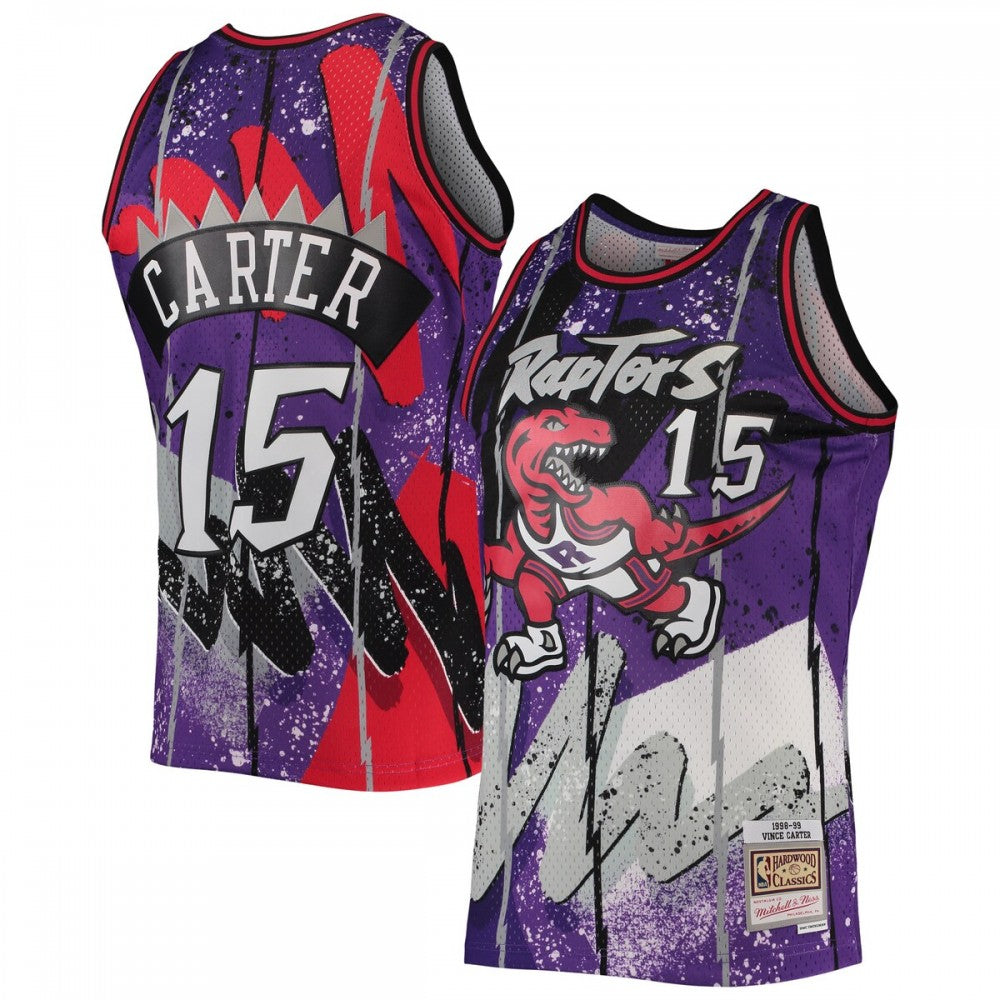 Vince Carter Toronto Raptors Throwback Hardwood Classics 1998-99 Hyper Hoops NBA Jersey - Purple