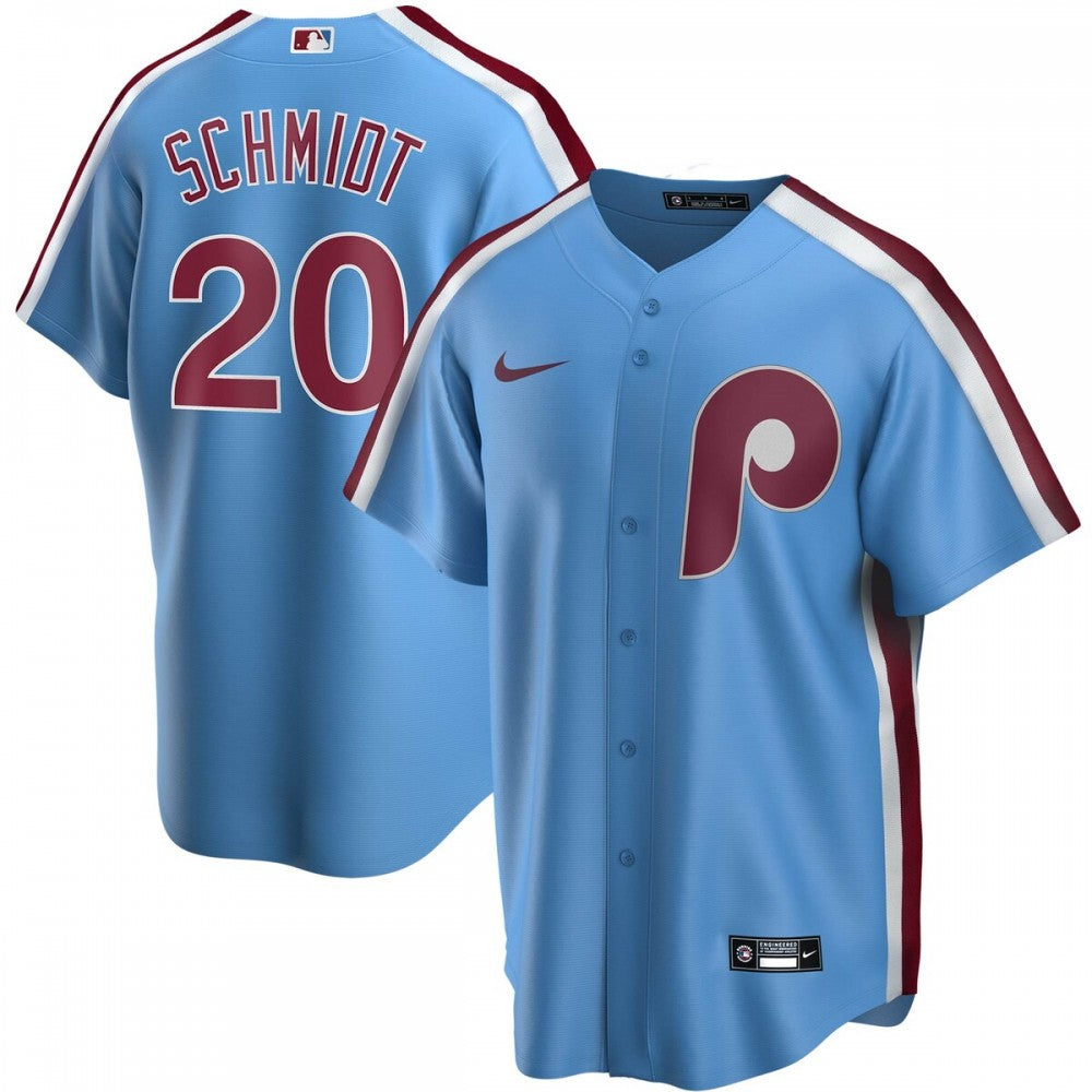 Mike Schmidt Philadelphia Phillies Nike Road Cooperstown Collection Replica Player MLB Jersey - Light Blue