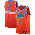 Shai Gilgeous-Alexander Oklahoma City Thunder Jordan Brand 2022/23 Statement Edition Swingman NBA Jersey - Orange
