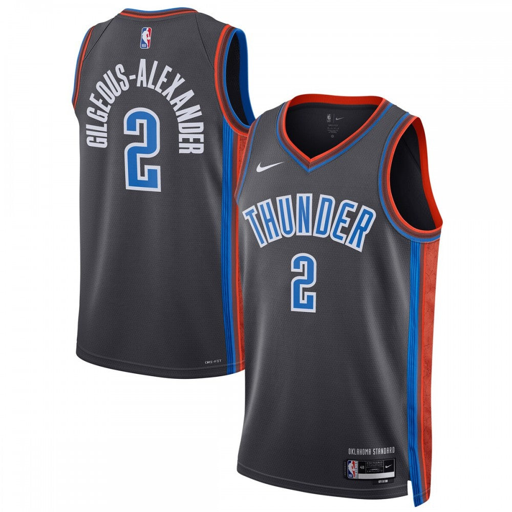 Shai Gilgeous-Alexander Oklahoma City Thunder Nike Unisex 2022/23 Swingman NBA Jersey - City Edition - Gray