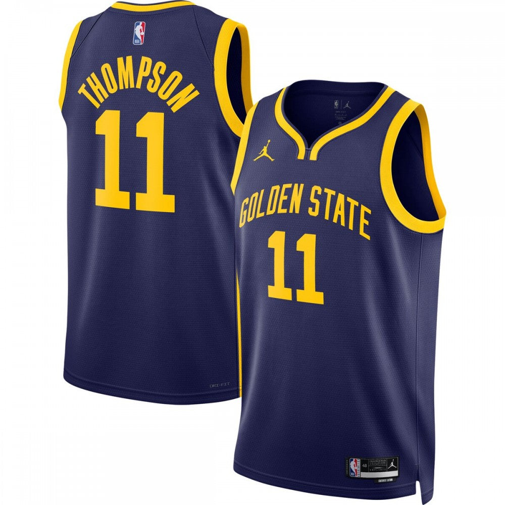 Klay Thompson Golden State Warriors Jordan Brand 2022/23 Statement Edition Swingman NBA Jersey - Navy