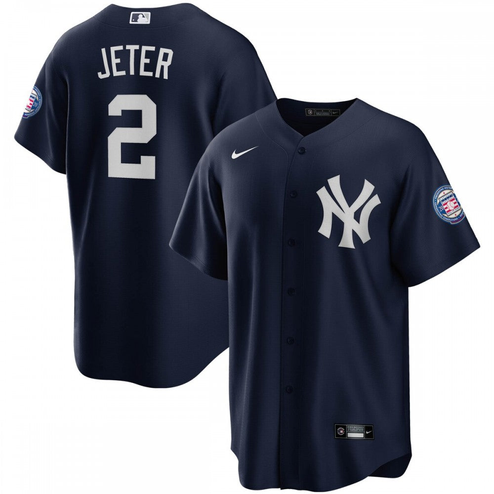 Derek Jeter New York Yankees Nike 2020 Hall of Fame Induction Alternate Replica Player Name MLB Jersey - Navy