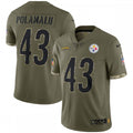 Troy Polamalu Pittsburgh Steelers 2022 Salute To Service Retired Player Limited Jersey - Olive