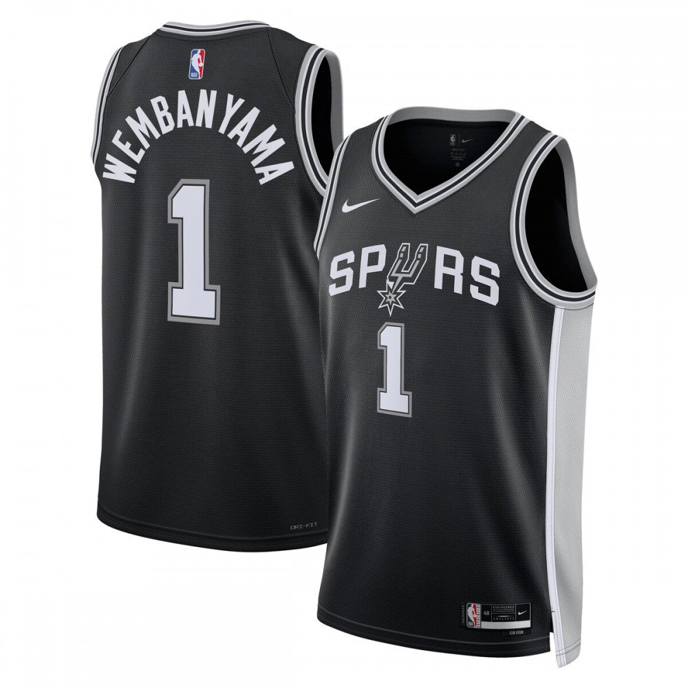 Victor Wembanyama San Antonio Spurs Nike Unisex 2023 NBA Draft First Round Pick Swingman NBA Jersey - Icon Edition - Black
