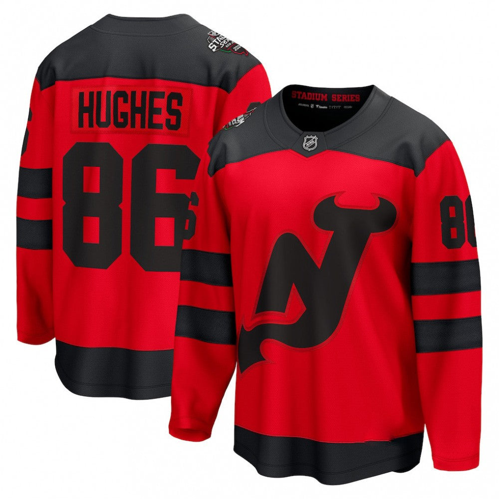 Jack Hughes New NHL Jersey Devils 2024 NHL Stadium Series Breakaway Player NHL Jersey C Red