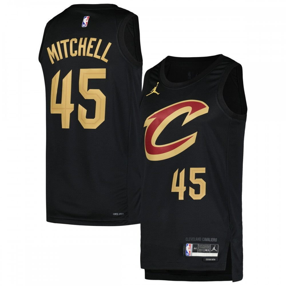 Donovan Mitchell Cleveland Cavaliers Jordan Brand Swingman Player NBA Jersey - Statement Edition - Black
