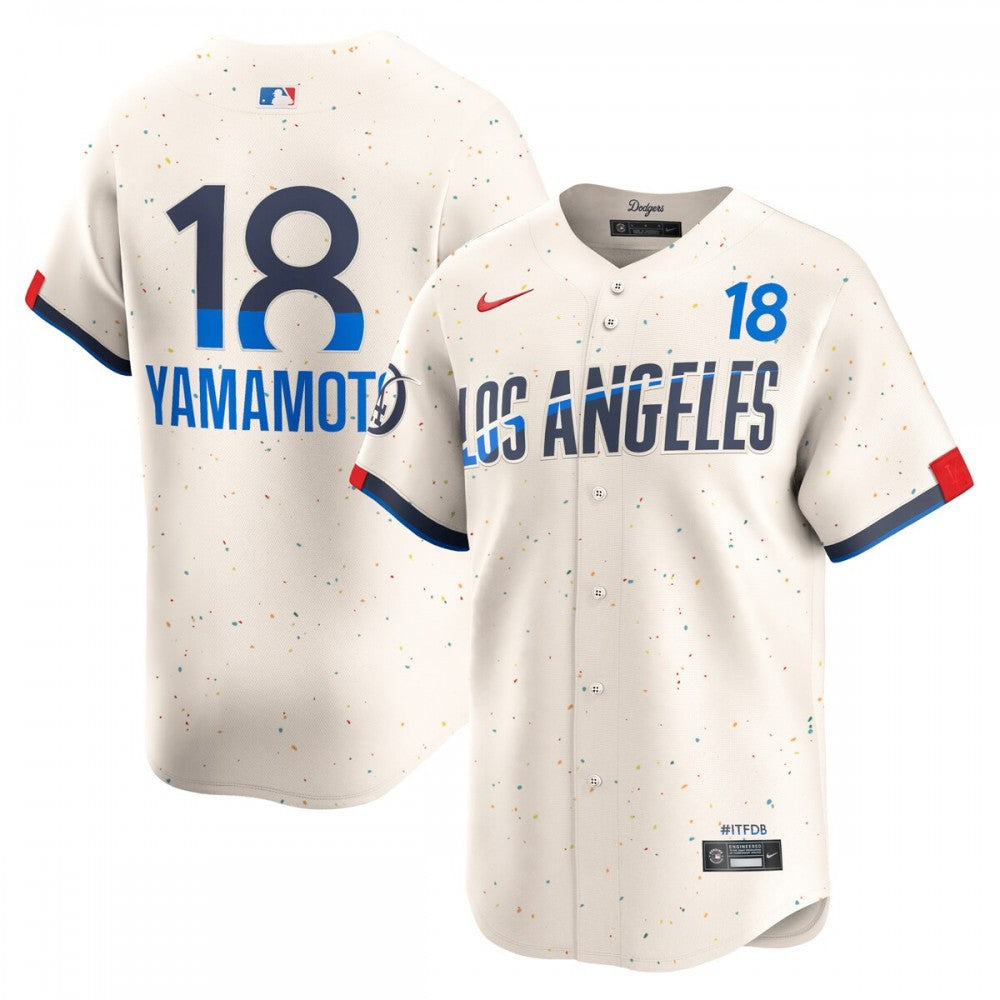 Yoshinobu Yamamoto Los Angeles Dodgers Nike 2024 City Connect Limited Player MLB Jersey - Cream