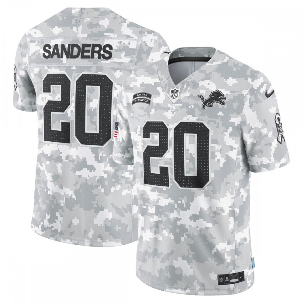 Barry Sanders Detroit Lions Nike 2024 Salute to Service Retired Player Limited Jersey - Arctic Camo