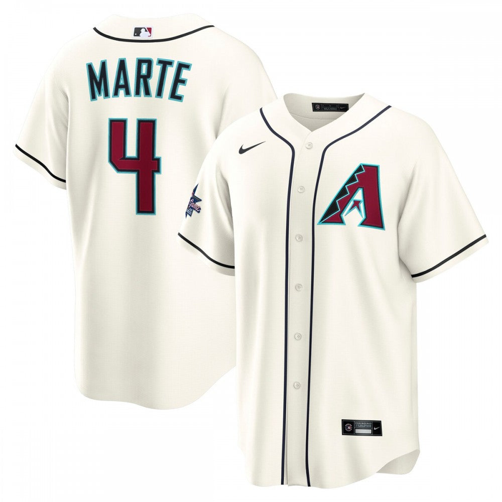 Ketel Marte Arizona Diamondbacks Nike 2025 MLB All-Star Game Home Replica Player MLB Jersey - Cream