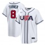 Trea Turner USA Baseball Nike 2026 World Baseball Classic Home Stadium MLB Jersey - White