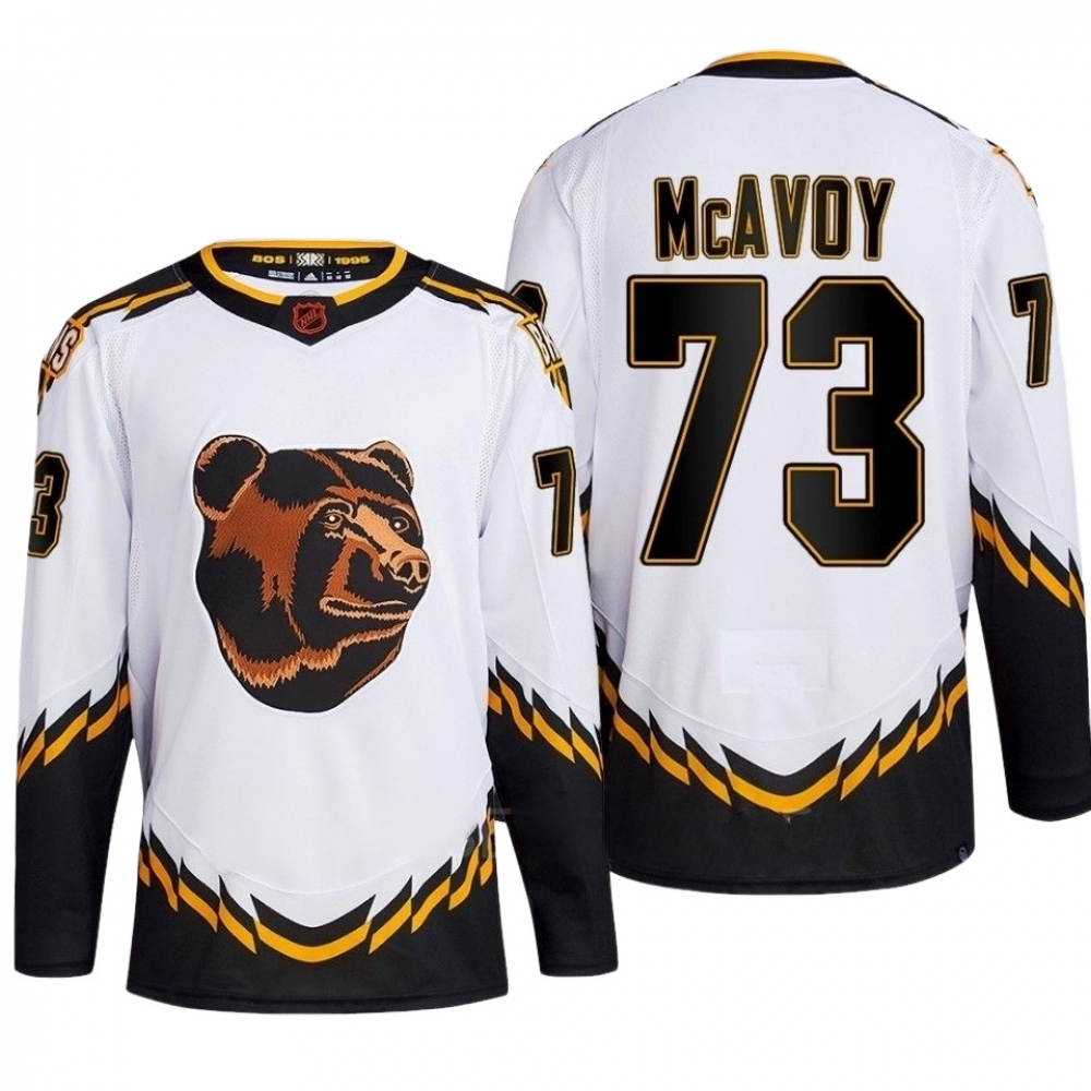 Charlie McAvoy Boston Bruins White Reverse Retro Premium NHL Jersey