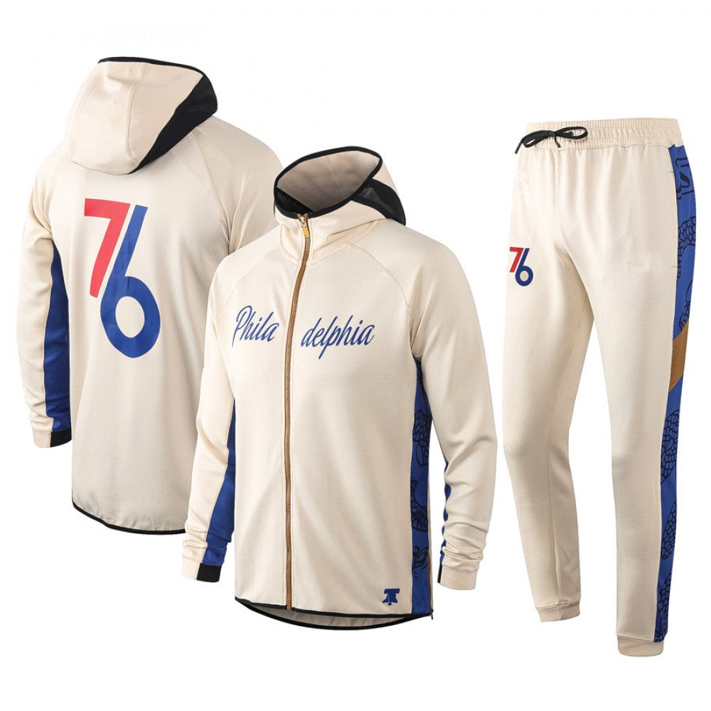 Philadelphia 76ers Nike 2019/20 Showtime Full-Zip Therma Flex Performance Hoodie