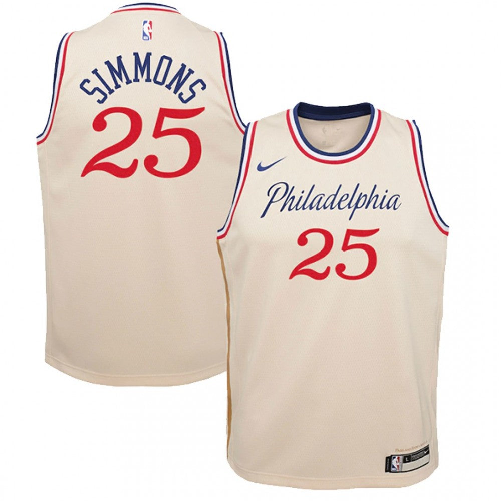 Men's Philadelphia 76ers Ben Simmons #25 White Swingman NBA Jersey - Icon Edition