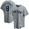 Men's Boston Red Sox Carl Yastrzemski #8 Nike Gray Road Cooperstown Collection Player MLB Jersey