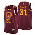 Men's Cleveland Cavaliers Jarrett Allen #31 Nike Wine 2021/22 Swingman NBA NBA Jersey - City Edition