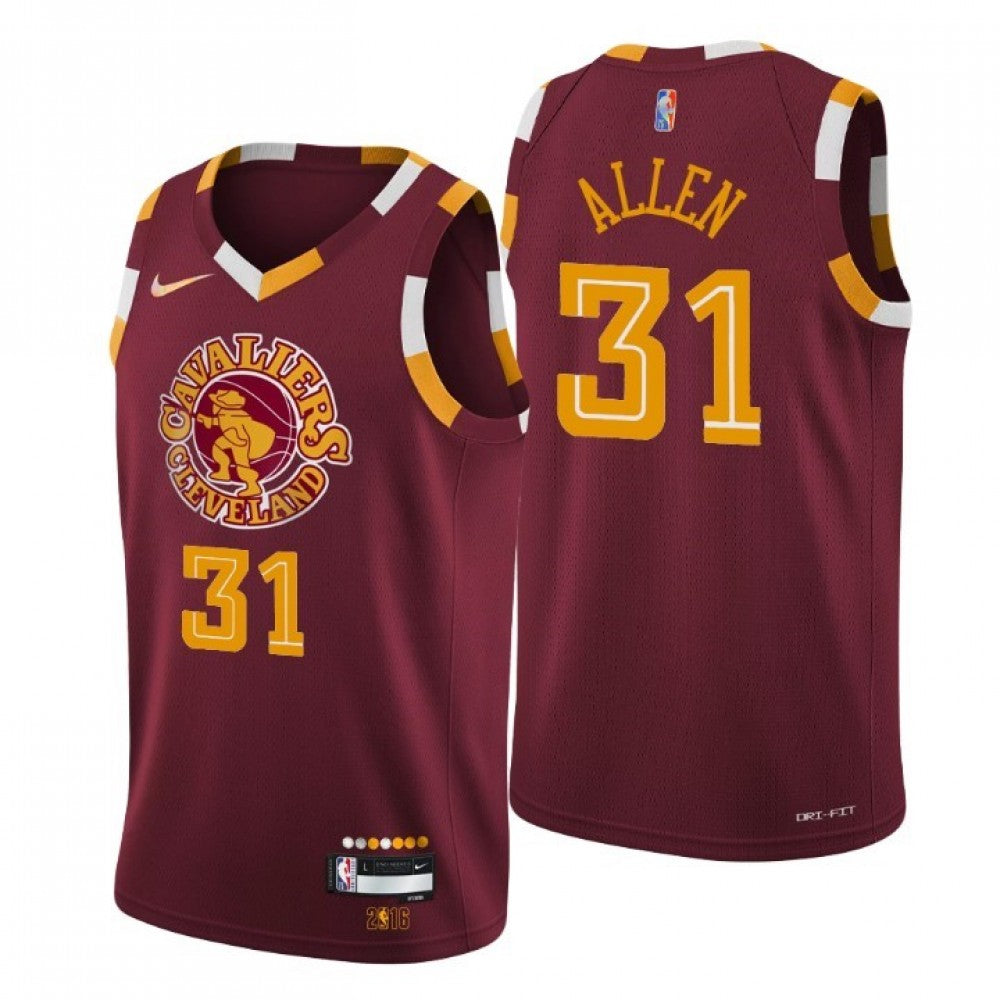 Men's Cleveland Cavaliers Jarrett Allen #31 Nike Wine 2021/22 Swingman NBA NBA Jersey - City Edition