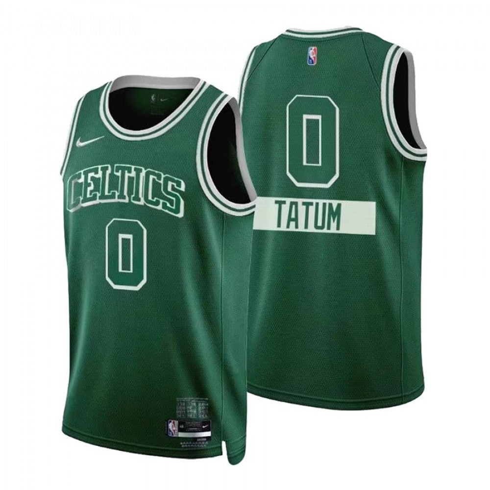 Men's Boston Celtics Jaylen Tatum #0 Nike Green 2021/22 Swingman NBA Jersey - City Edition