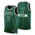 Men's Boston Celtics Jaylen Brown #7 Nike Green 2021/22 Swingman NBA Jersey - City Edition