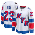 Men's New York Rangers Adam Fox White 2024 NHL Stadium Series Breakaway Premium NHL Jersey
