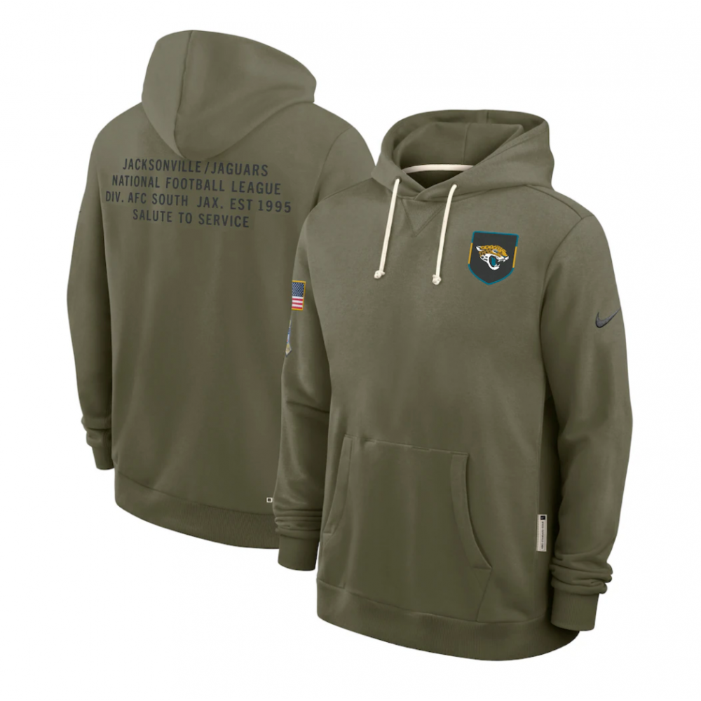 Jacksonville Jaguars Salute to Service Sideline Dominant Force NFL Pullover Hoodie