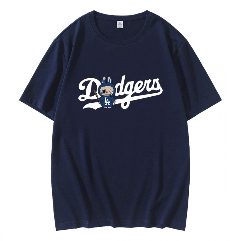 Funny Labubu Los Angeles Dodgers Baseball T-Shirt