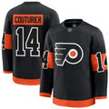 Men's Philadelphia Flyers Sean Couturier Black Alternate Premium NHL Jersey