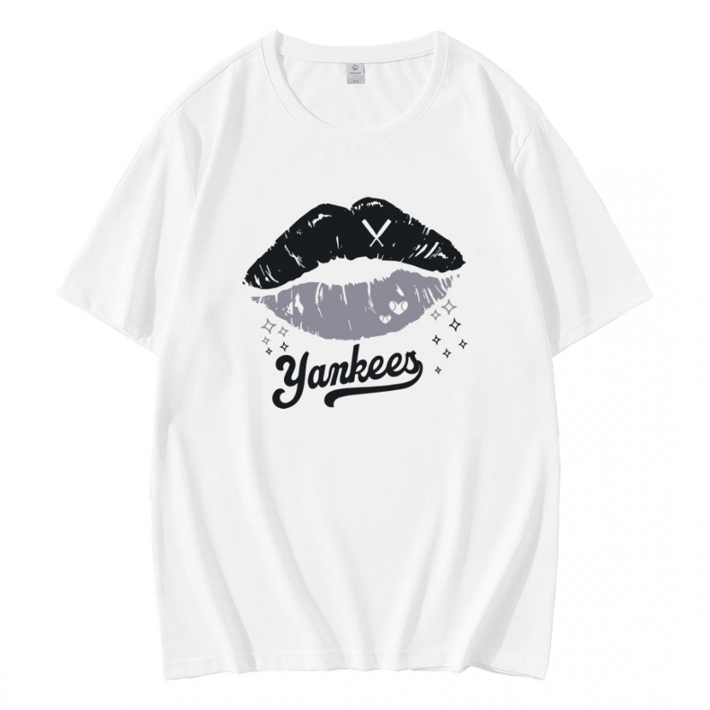 Funny Lips Yankees Baseball Team T-Shirt