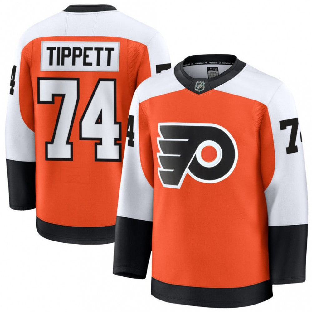 Men's Philadelphia Flyers Owen Tippett Orange Home Premium NHL Jersey