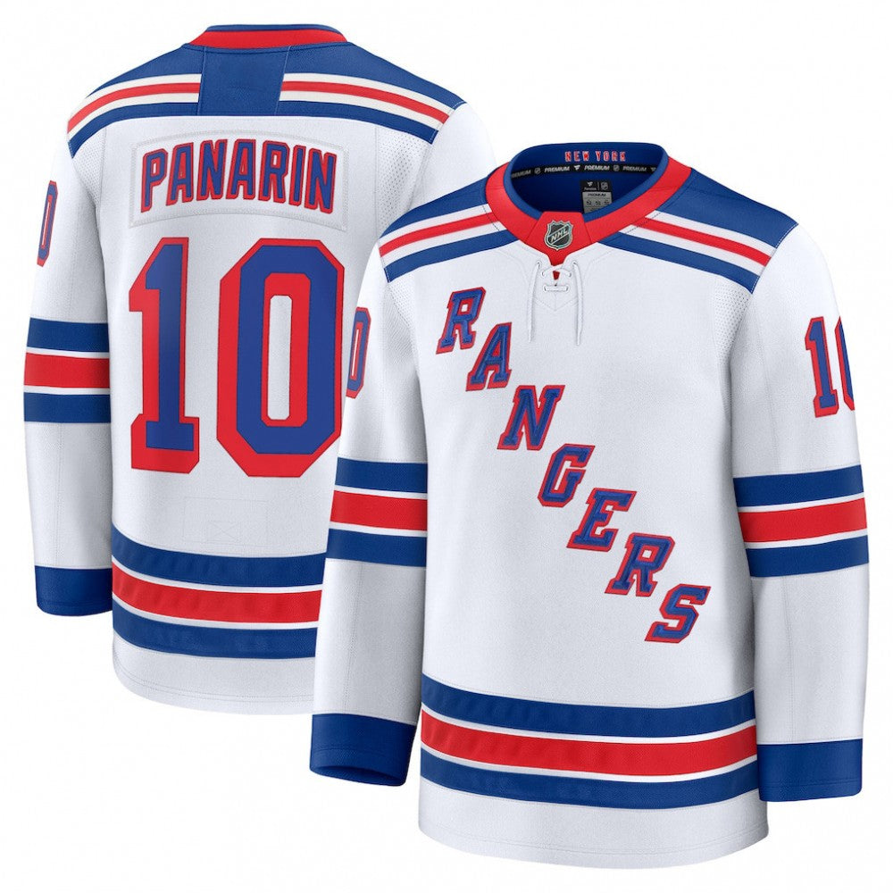Men's New York Rangers Artemi Panarin White Away Premium NHL Jersey