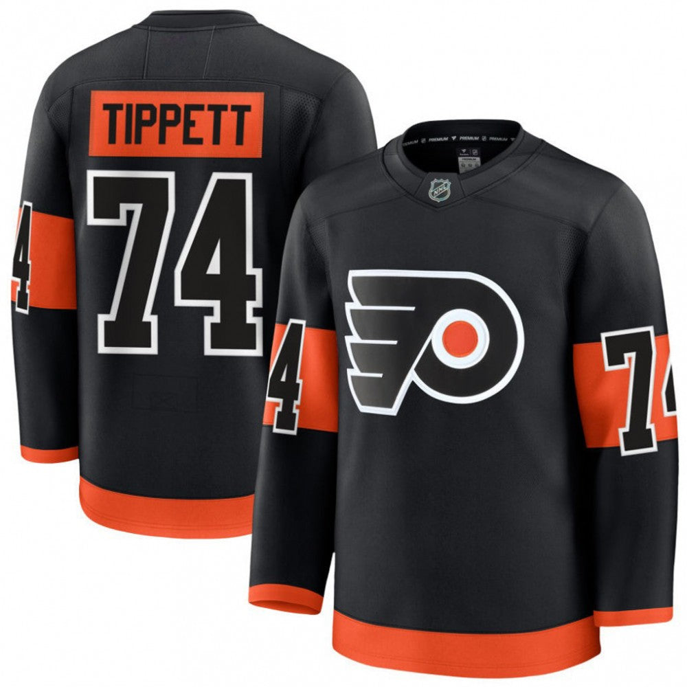 Men's Philadelphia Flyers Owen Tippett Black Alternate Premium NHL Jersey