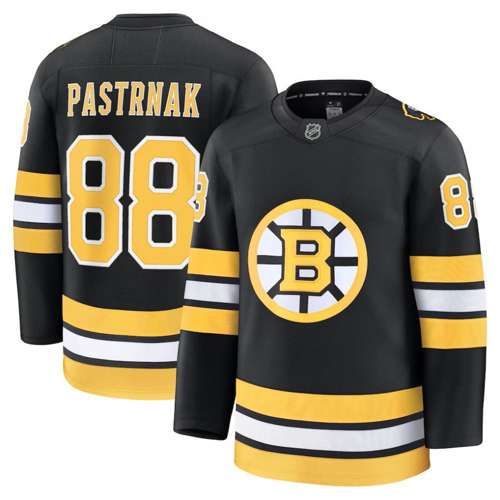 David Pastrnak Boston Bruins Home Premium Player NHL Jersey - Black