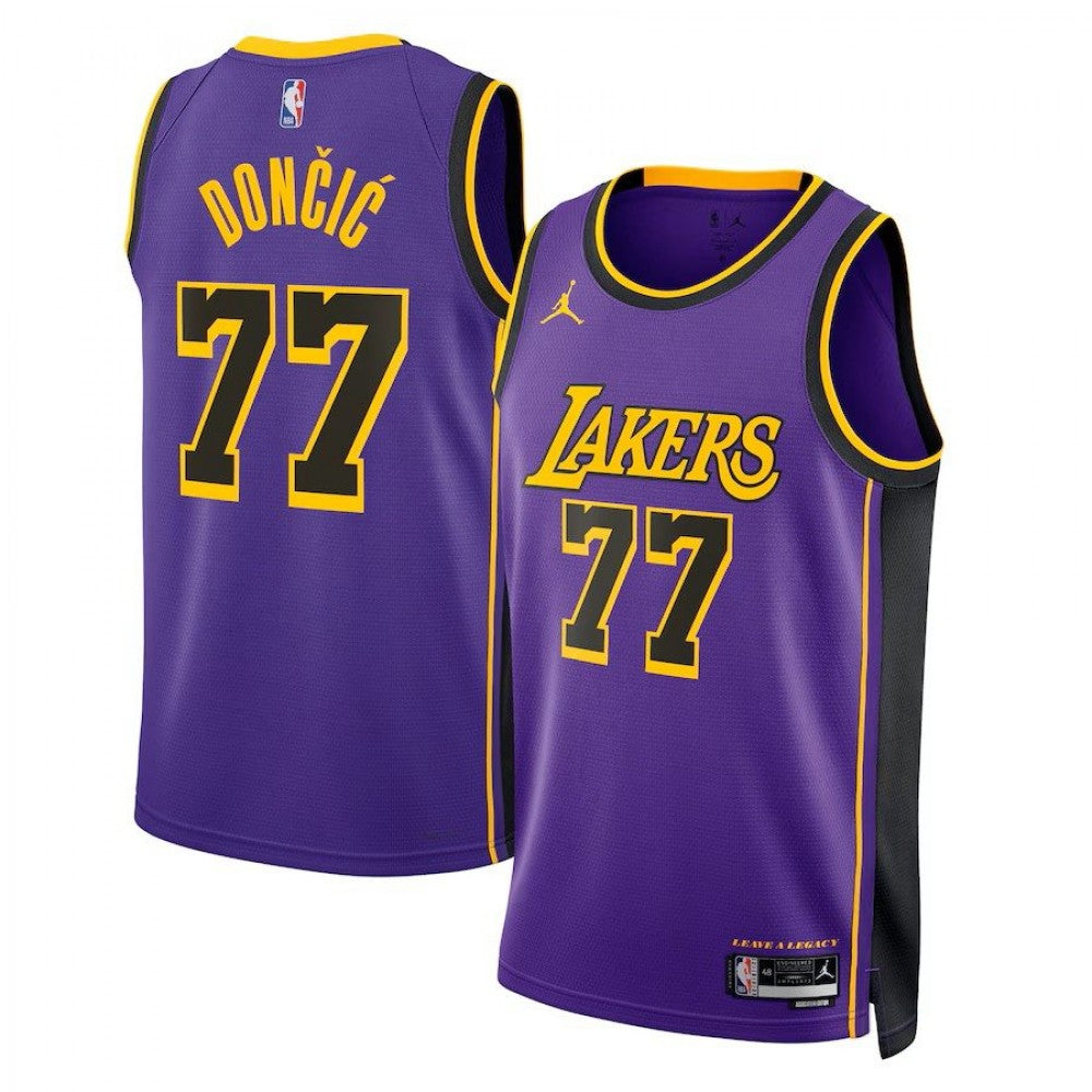 Los Angeles Lakers Unisex Jordan Brand Statement Edition Swingman NBA Jersey - Purple - Luka Don?i?