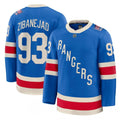 Men's New York Rangers Mika Zibanejad Blue Centennial Premium NHL Jersey